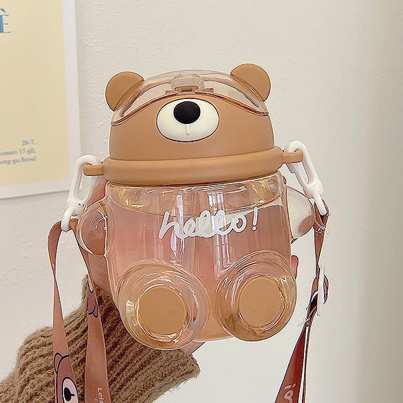 Cute Portable Water Bottle with Straw for Events