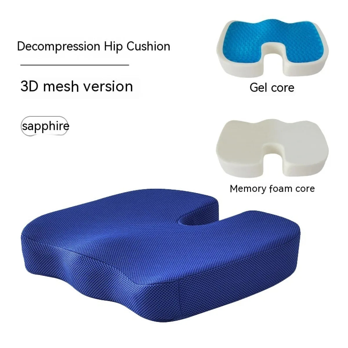 Memory Foam Orthopedic Seat Cushion