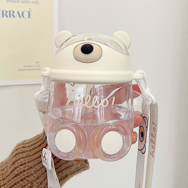 Cute Portable Water Bottle with Straw for Events