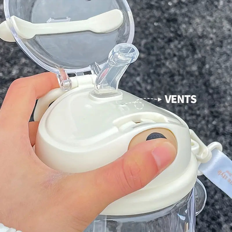 Cute Portable Water Bottle with Straw for Events